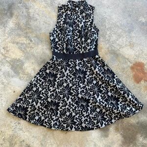 NEW Basil Lola | Silver + Black Filigree Dress - Size Small - New With Tags​​​​​